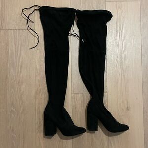 Black Thigh High Heels